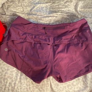 Lululemon speed up shorts. Size 6. Purple